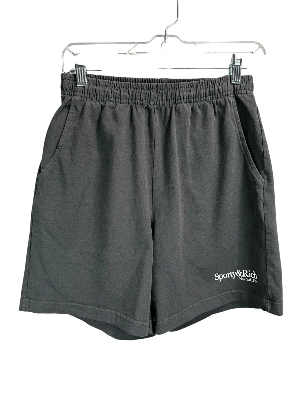 Sporty & Rich Printed cotton-jersey shorts
